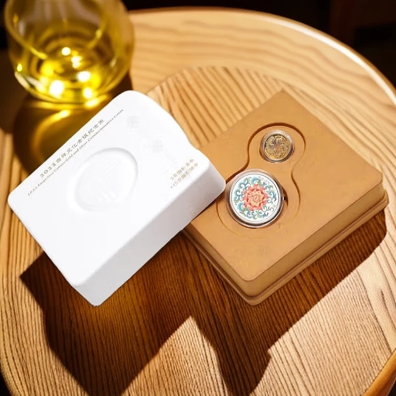 2022年吉祥文化花开富贵金银币（3克金+15克银）