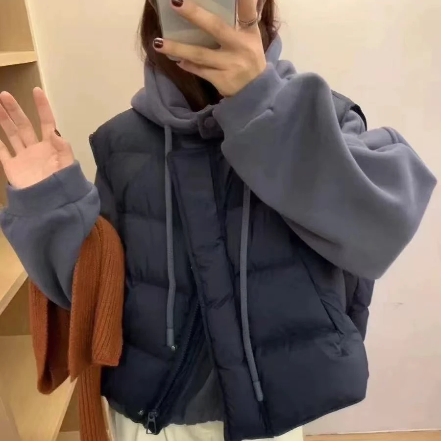 6015终终终于颜色齐啦！雨雨私服连帽加绒卫衣马甲套装