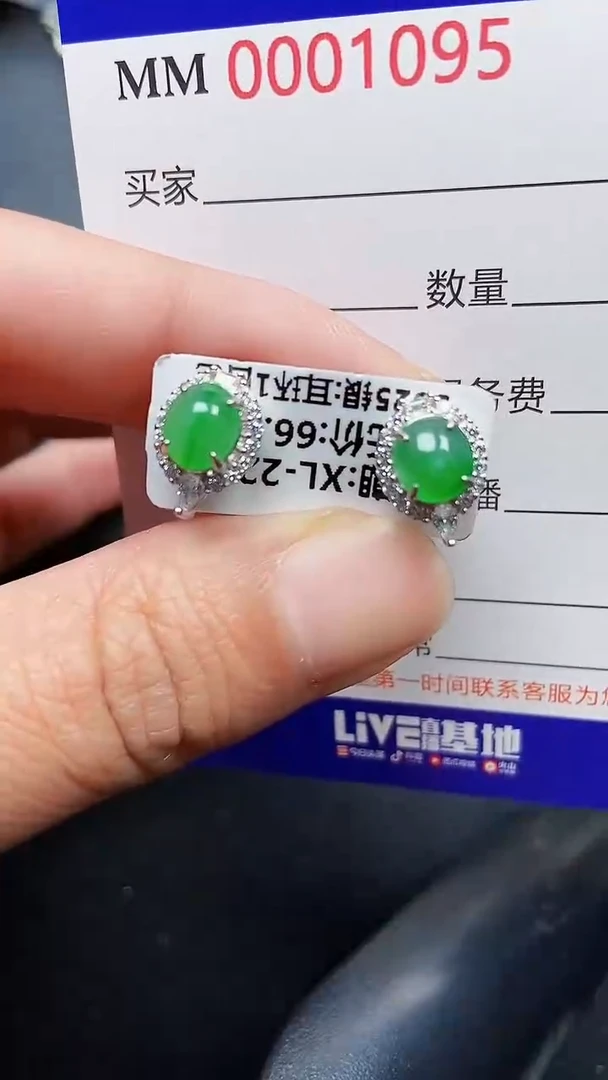 颈饰银S925镶嵌翡翠1095