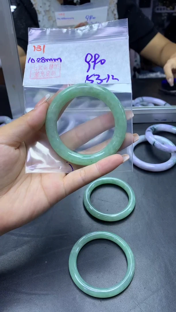 未镶嵌定制翡翠131手镯53+990元+拍一发一