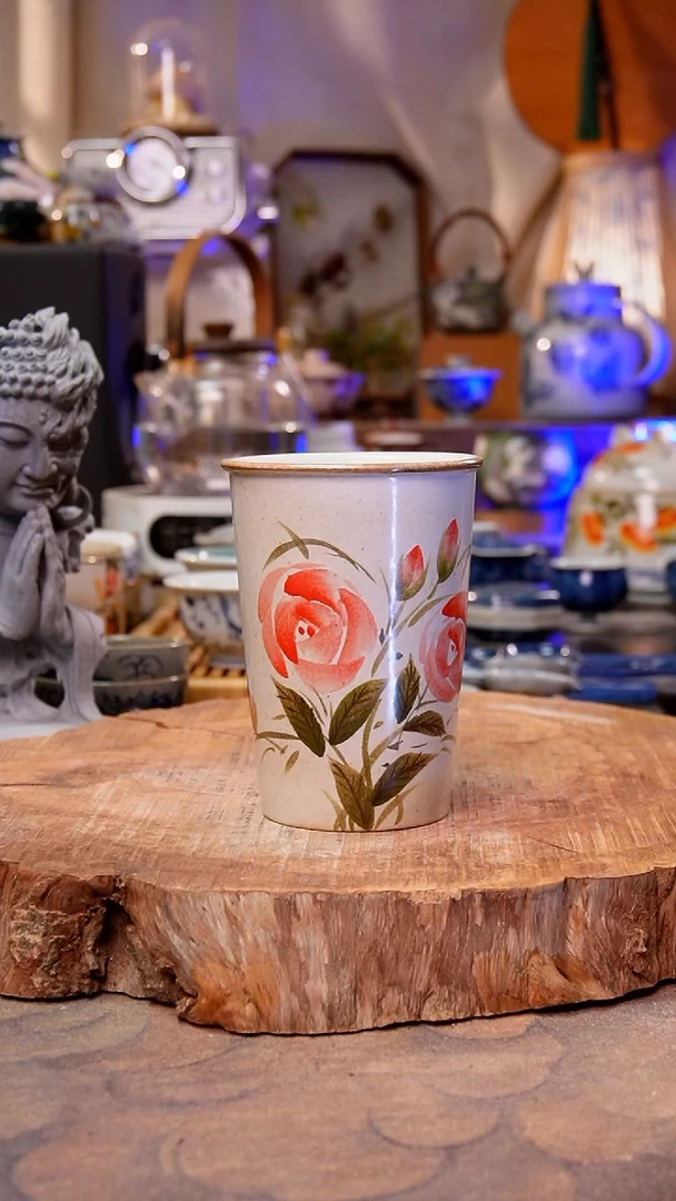 杯子红手工手绘手工手绘