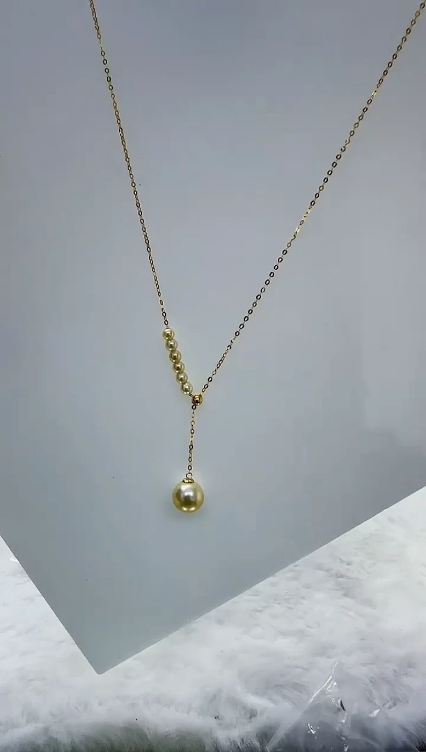18K金镶嵌海水珍珠DA 羽皇金吊坠 A366