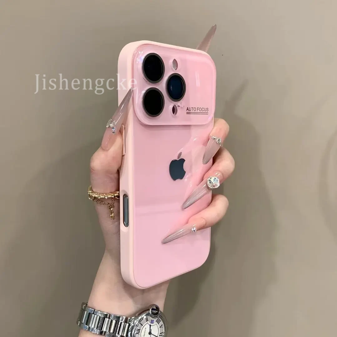 高级感大视窗玻璃适用iPhone16promax手机壳15pro时尚14防摔13硬