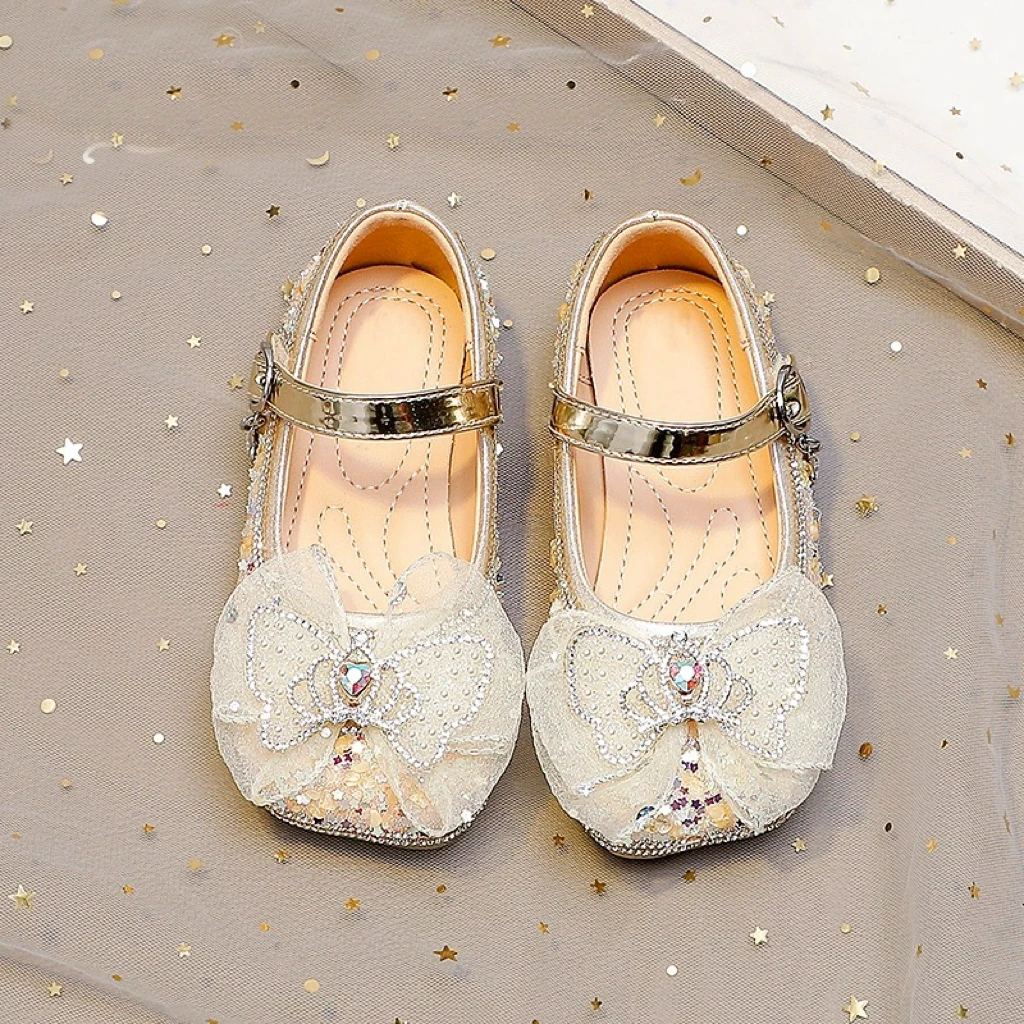 【新疆包邮22-37码】66965蝴蝶公主鞋女童夏季宝宝软底小女孩公主