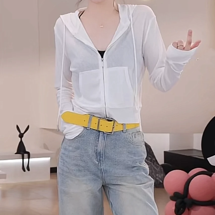 冰感防晒衫2025新款春夏连帽净版显瘦拉链休闲外套防晒外套