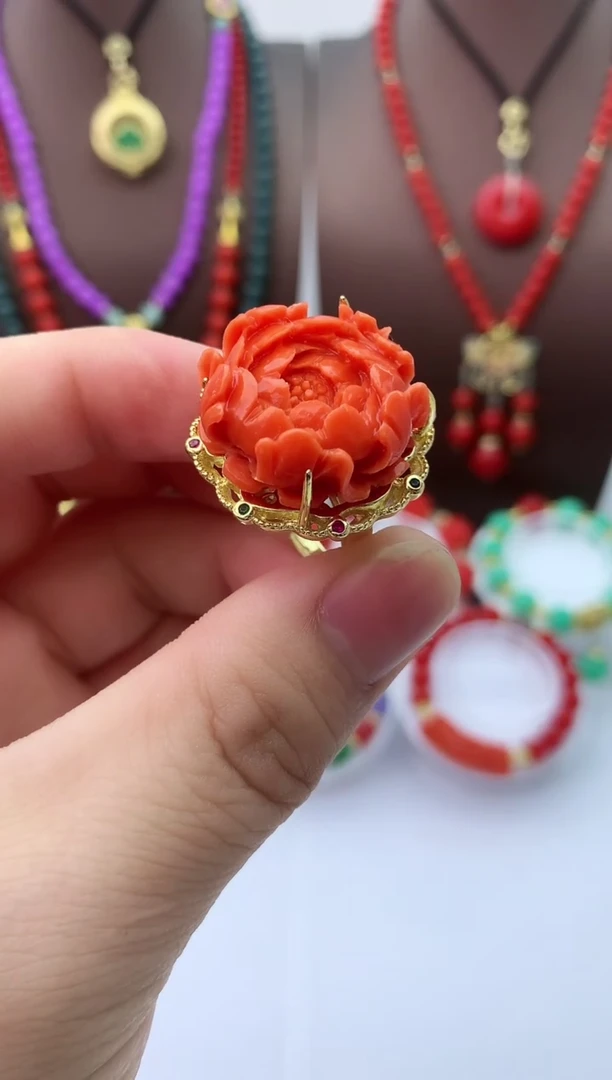 【闪购商品】翡翠戒指14K金镶嵌J27戒指