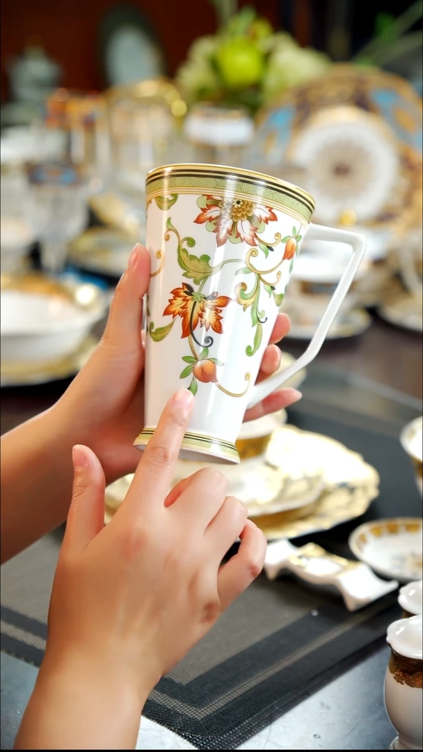 瓷片500CC大容量杯子 1个