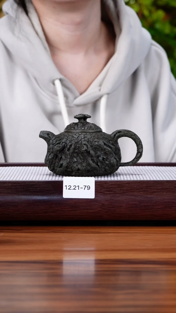 茶壶紫砂八**按12.21-79 全手工 民国绿 供春