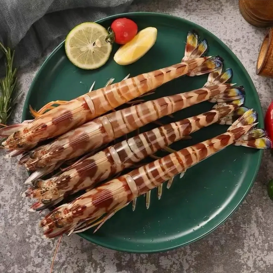 博贺港本港野生花虾新鲜冻斑节虾速冻鲜虾九节虾