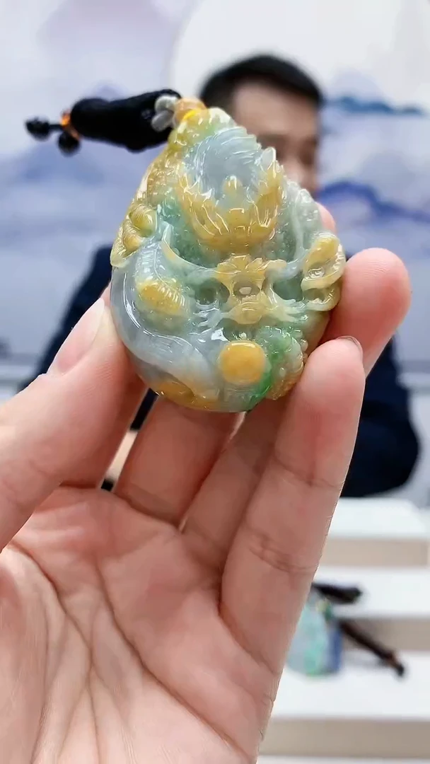 未镶嵌定制翡翠5174lr-毛货挂件4
