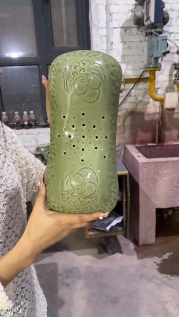 耀州窑牡丹艾灸理疗枕