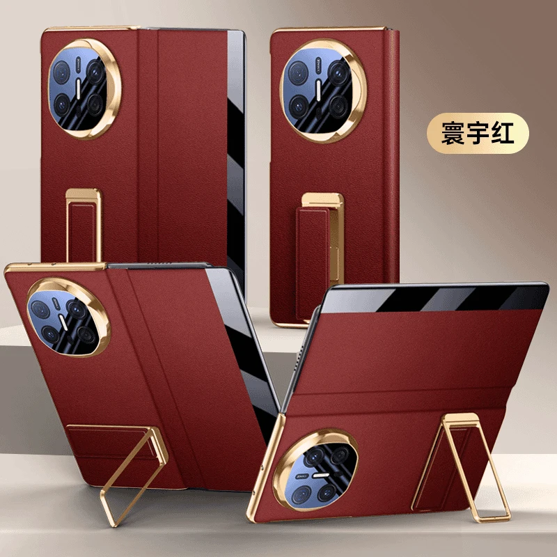 适用华为mateX5手机壳【新款腕带支架壳】x3折叠屏商务翻盖全包超薄