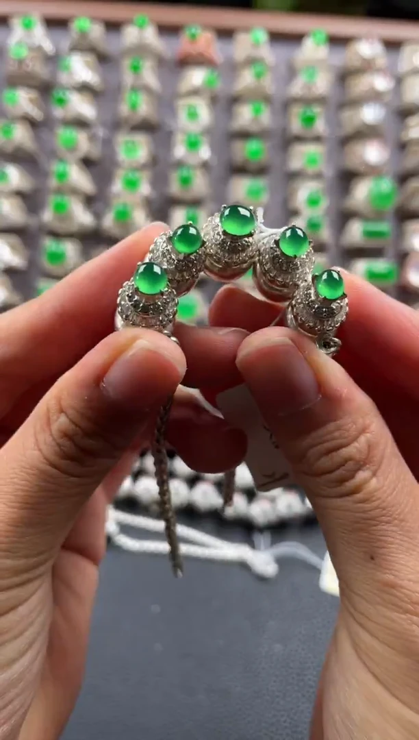 未镶嵌戒指翡翠天然缅甸A货翡翠戒面 1.3