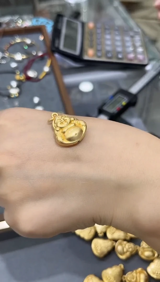 无吊坠足银镀金佛公tq
