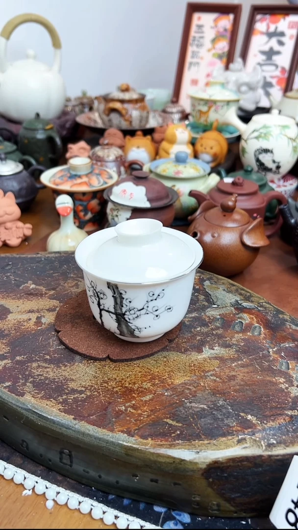 【 茶瓷物语】描银盖碗