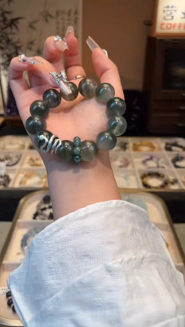 【闪购商品】烟晶手链合金幽灵玛瑙