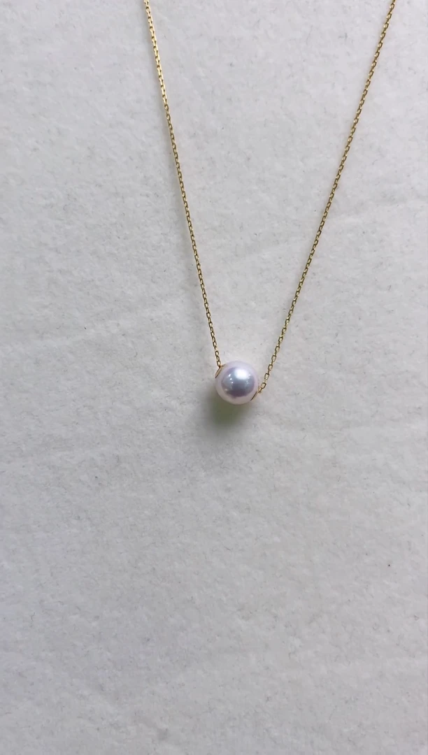 【闪购商品】海水珍珠吊坠(赠链)银S925镶嵌天女8.0-9.0路路通