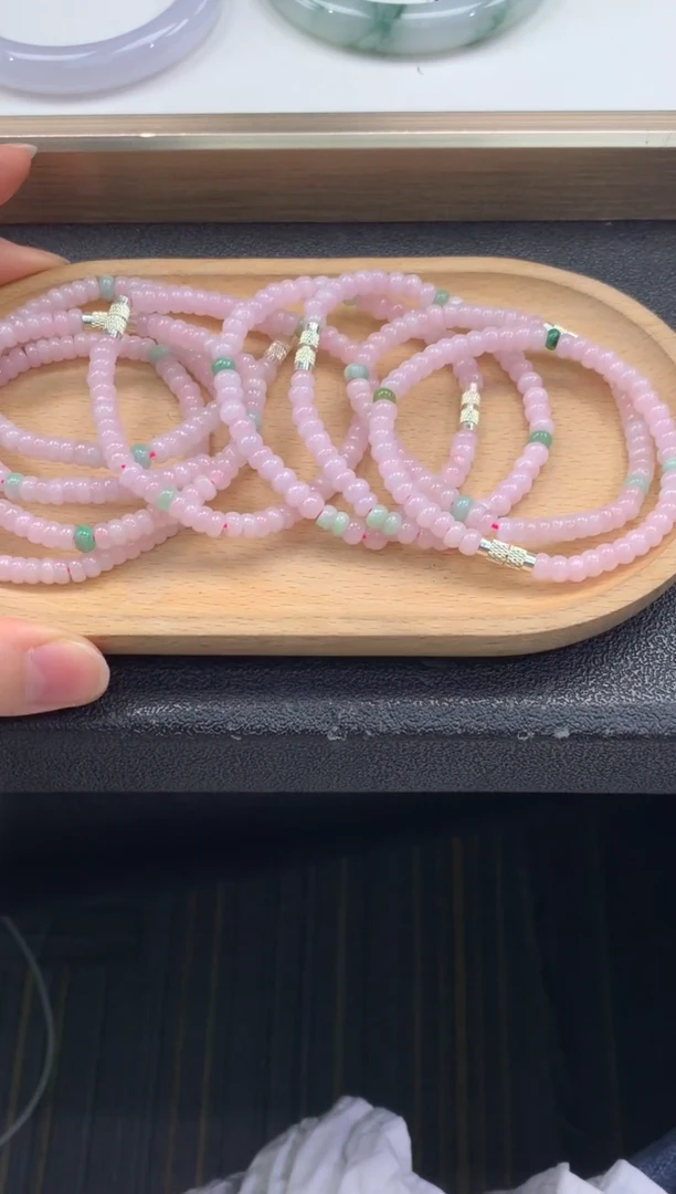 未镶嵌手串翡翠FC492 翡翠算盘珠手串 多样性发其一