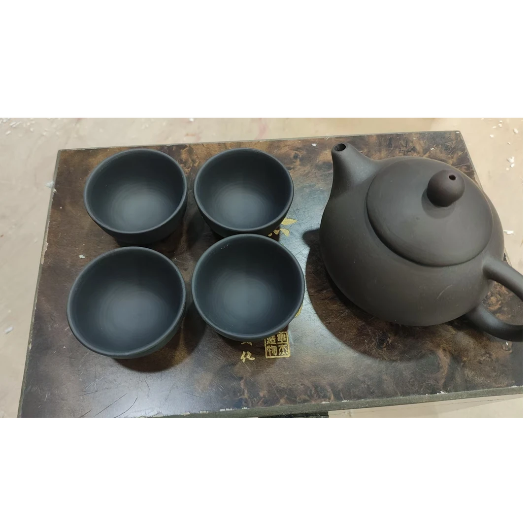 【闪购商品】粗陶紫砂一壶带四杯家用（无礼盒）