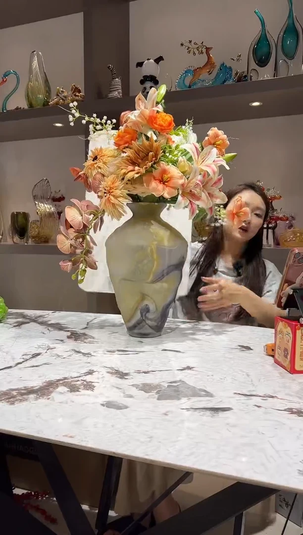 设计师把花+花瓶一套