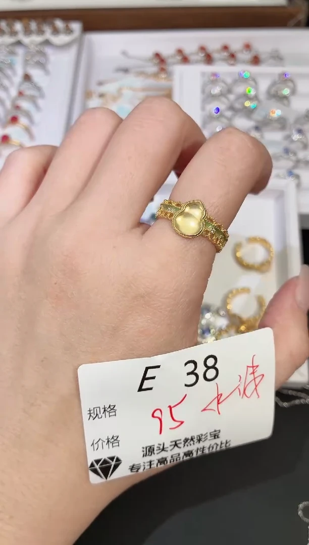 银S925镶嵌石英质玉戒指多样性发一E38