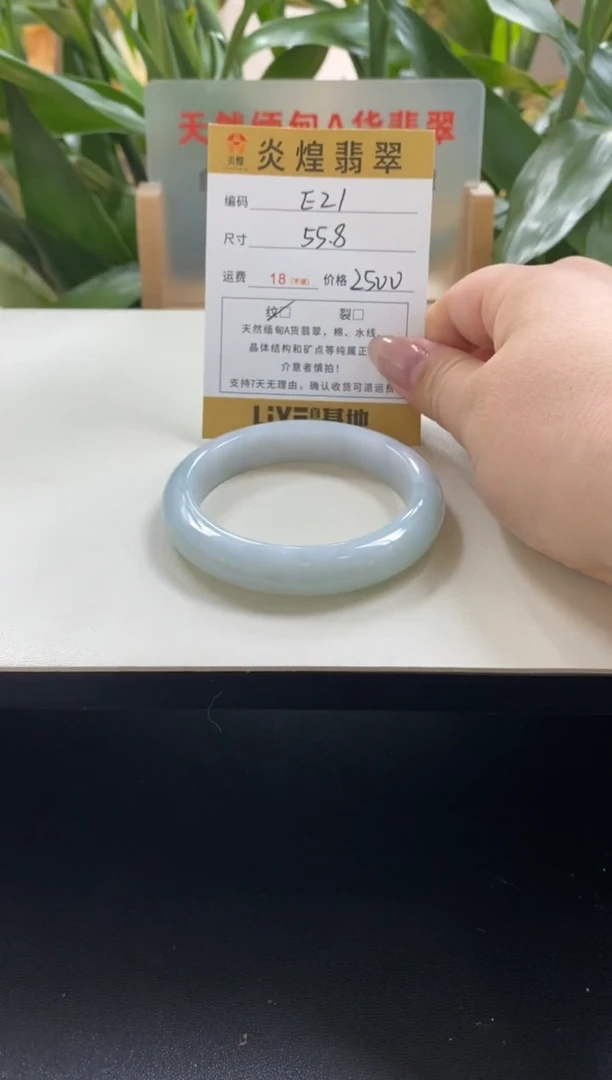 未镶嵌手镯翡翠55.7圈口编码E12