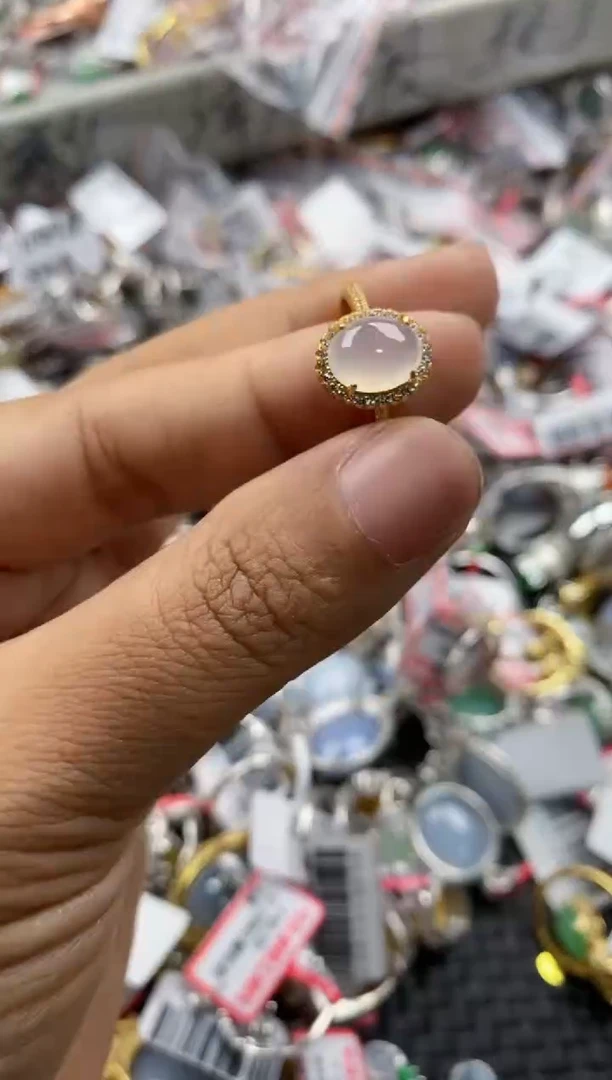 银S925镶嵌戒指翡翠888            71