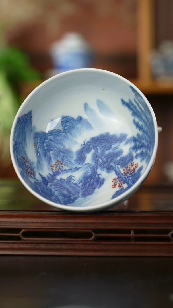 景德镇岚溪釉里红瓷器瓷器