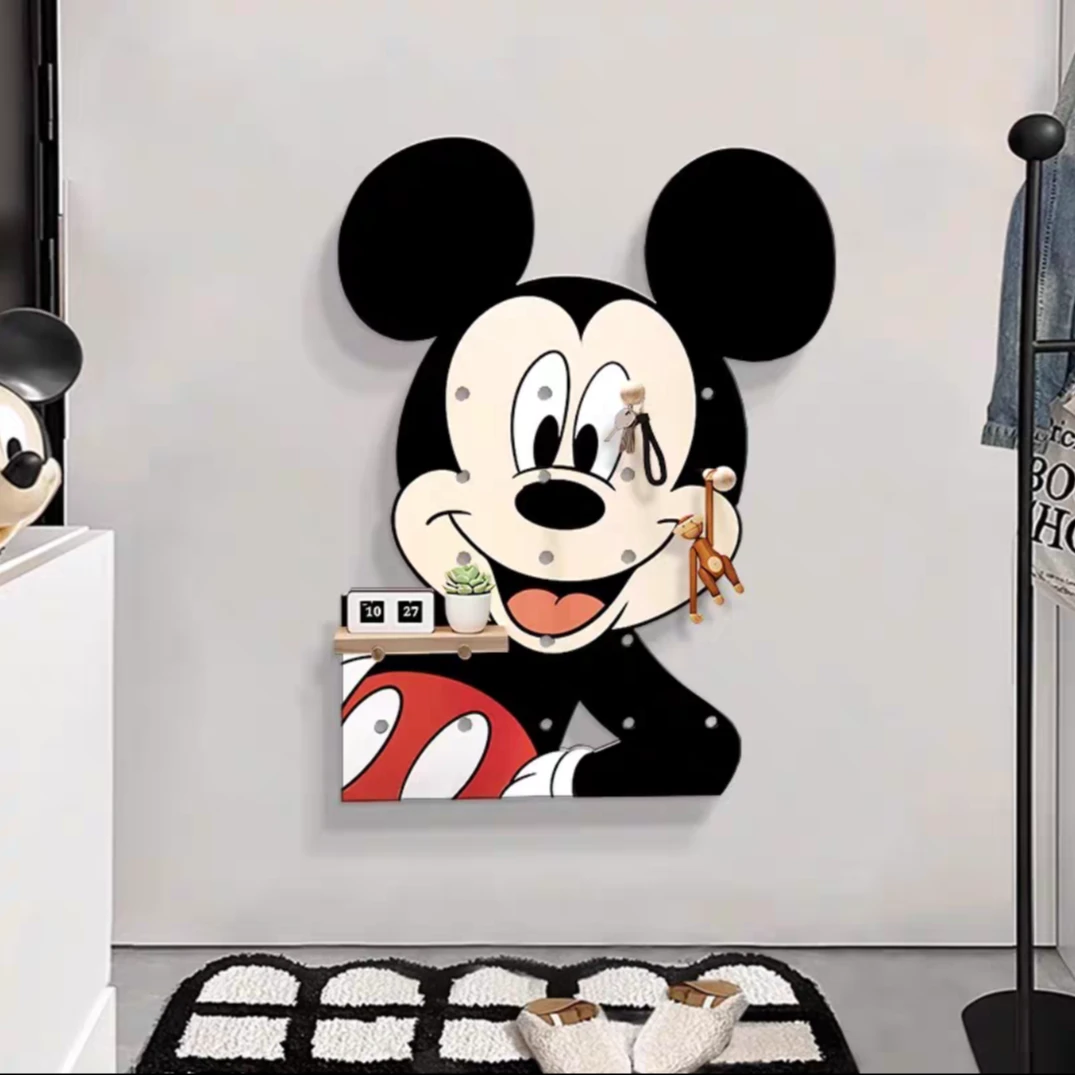 米奇洞洞板置物架挂画装饰画