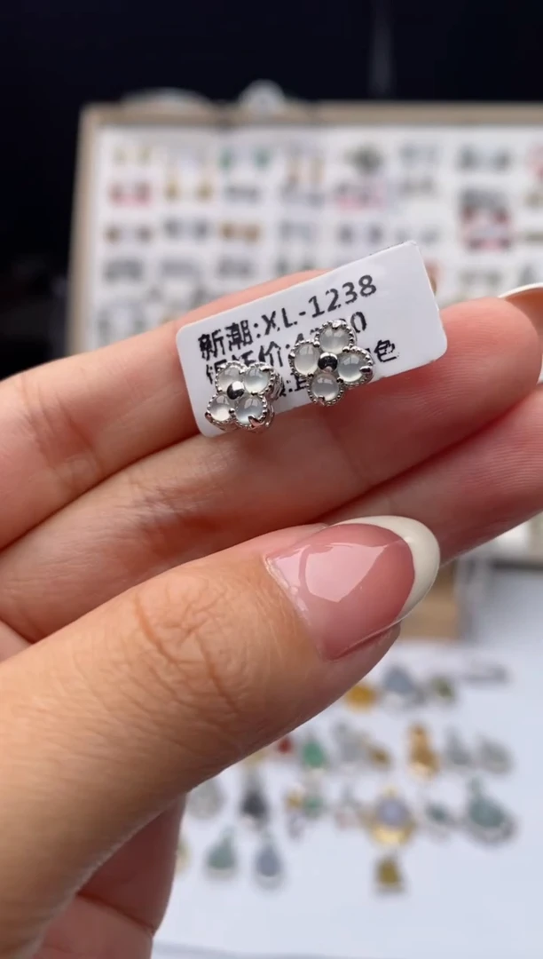 银S925镶嵌戒指翡翠天然A货翡翠