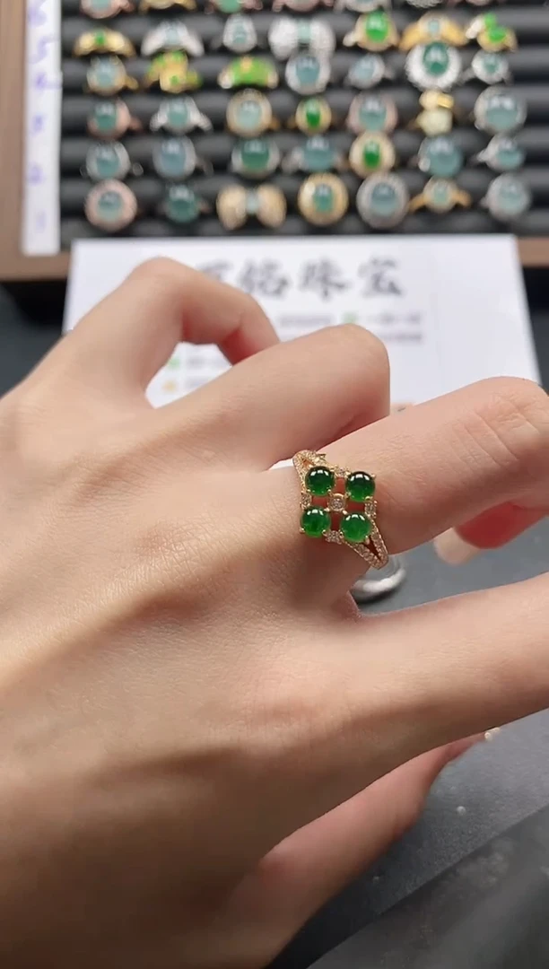 银S925镶嵌戒指翡翠51151