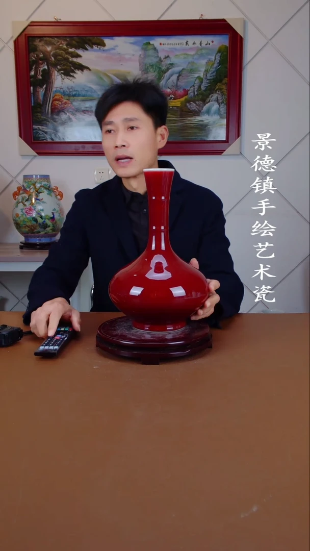 瓶景德镇手工手绘陶瓷摆件47