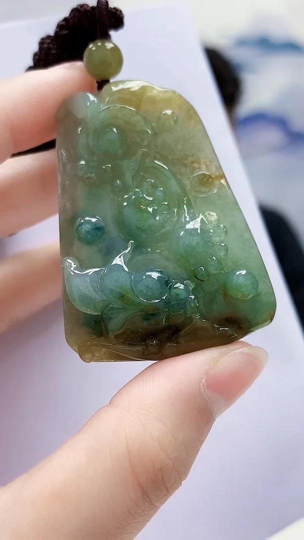 未镶嵌定制翡翠4917lr-毛货挂件12