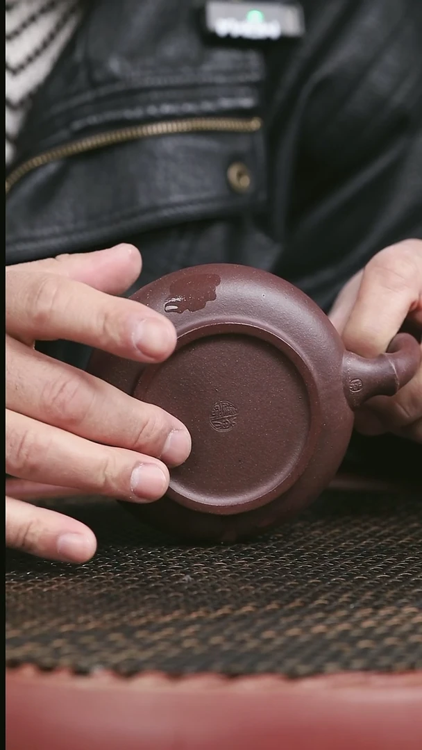 【闪购商品】紫砂高砂老紫泥全手工竹影石瓢