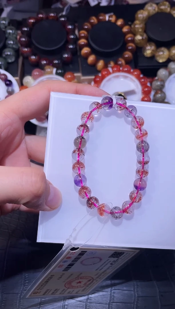 未镶嵌手链水晶暖***记超七单圈手链