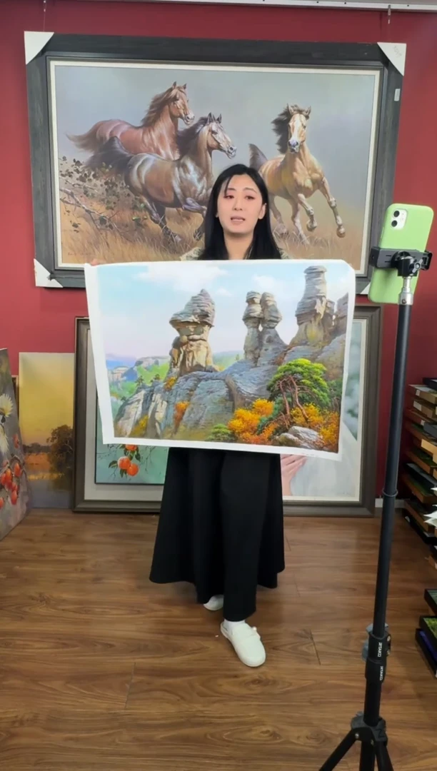 油画【46号】约50*70cm丨朝鲜原创纯手绘孤品油画丨顺丰包邮