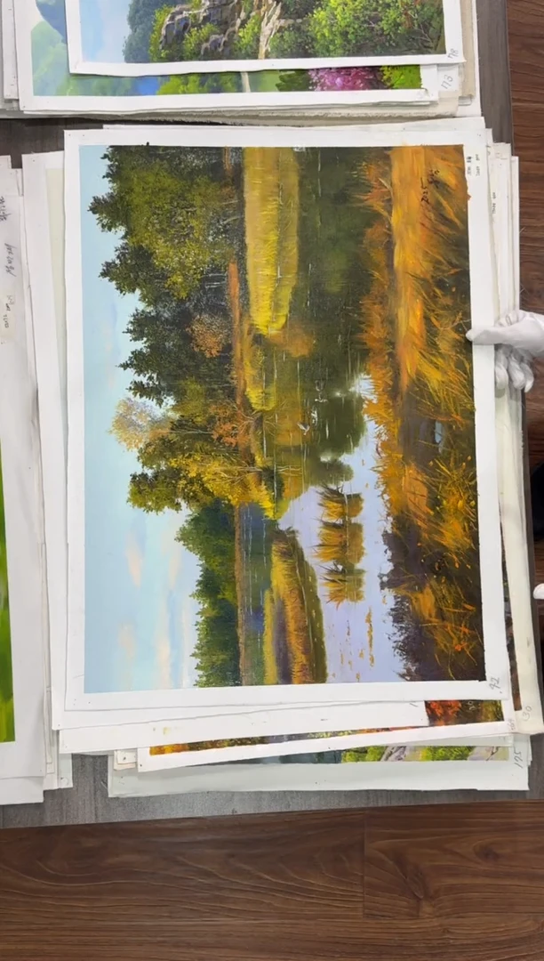 油画【73号】朝鲜原创纯手绘孤品油画