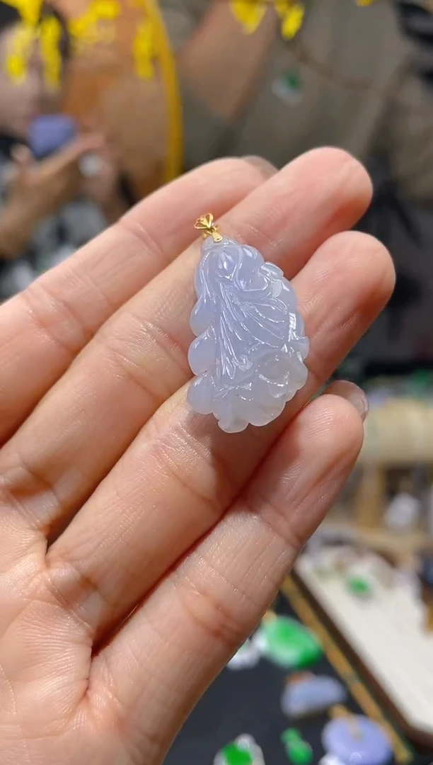 【闪购商品】翡翠颈饰18K金镶嵌假一赔三