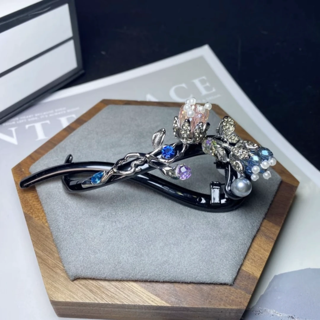 L511纯手工郁金香花朵扭扭夹