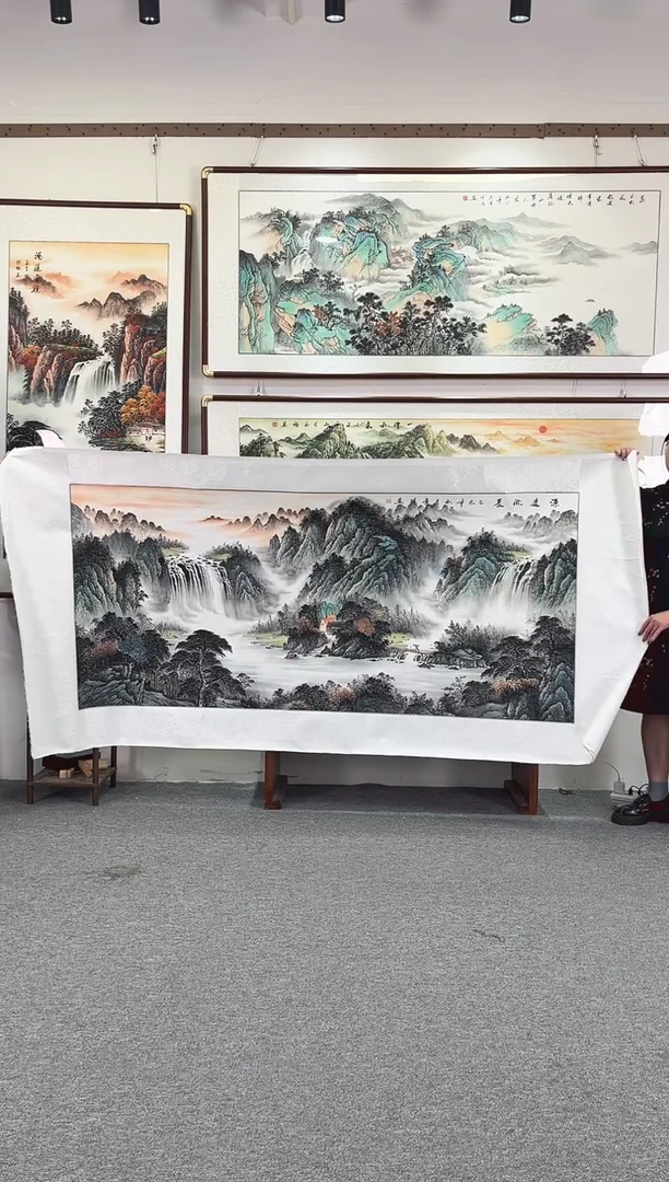 国画纯手绘238x108源远流长