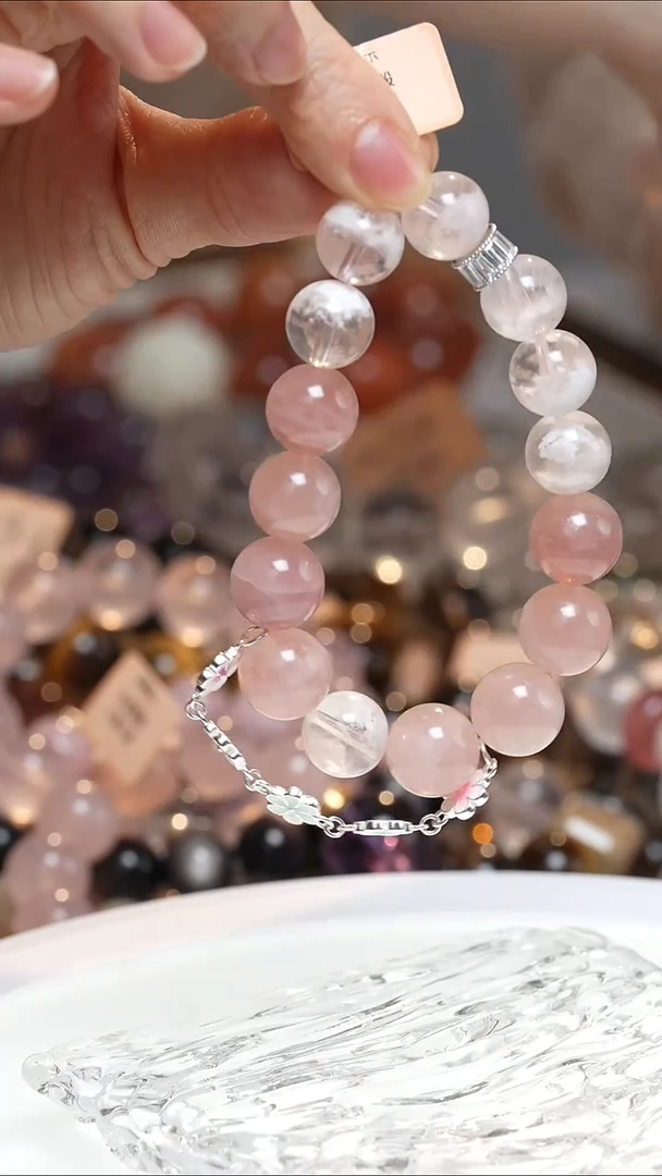 未镶嵌手串水晶粉水晶粉幽灵手串·MM0025NOV925G296