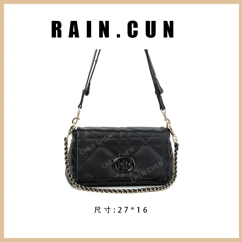 【RAIN.CUN】当家花旦QYX-98165-黑色-高定轻奢时尚百搭女士包包