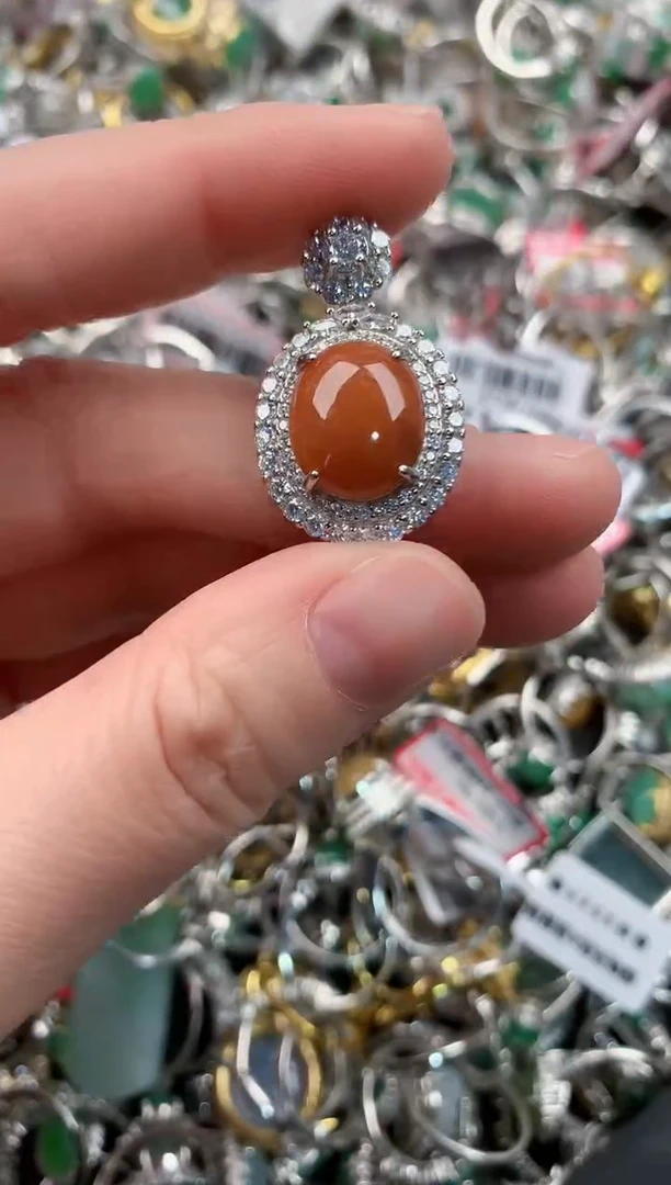 银S925镶嵌戒指翡翠111                 4