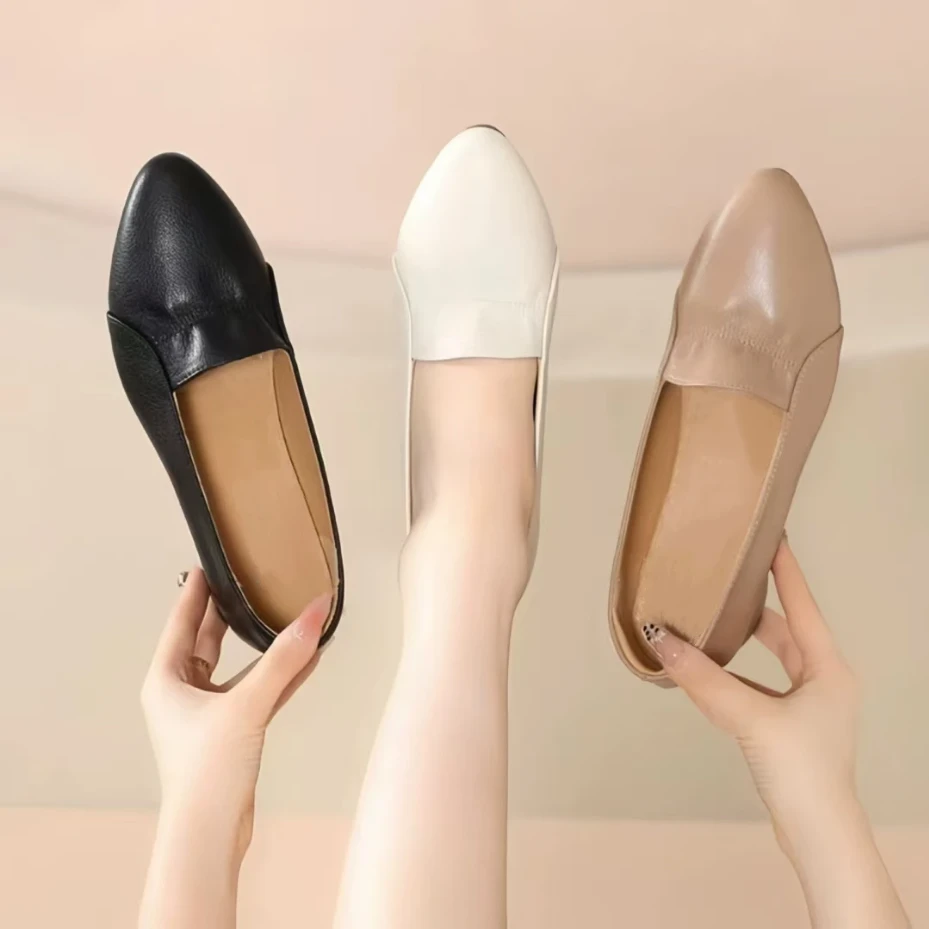 防滑低跟一脚蹬套筒粗跟套脚单鞋软面春秋百搭舒适A1