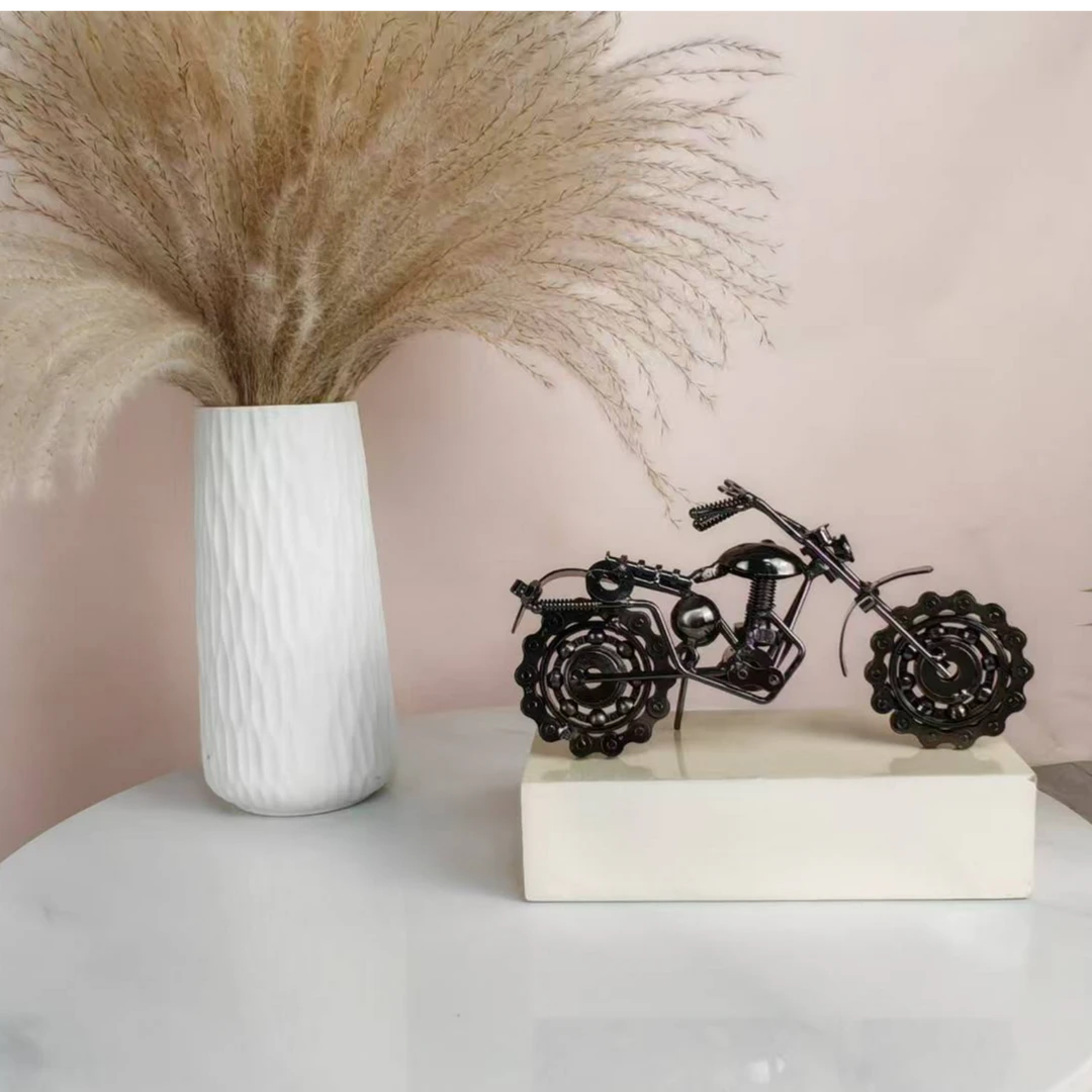 复古铁艺炫酷哈雷摩托车模型摆件家居客厅桌面装饰收藏品B14大号