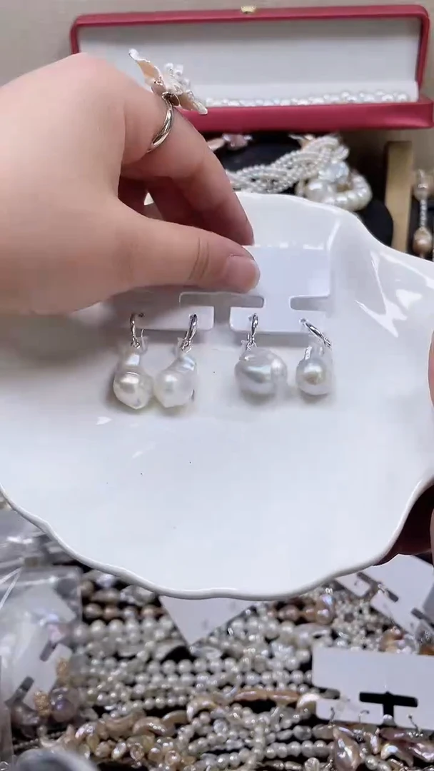 未镶嵌耳饰淡水珍珠【纯恬饰品】（多样性发货发一）