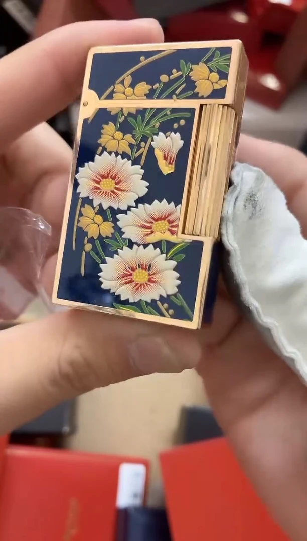 L2大蓝漆花开富贵打火机