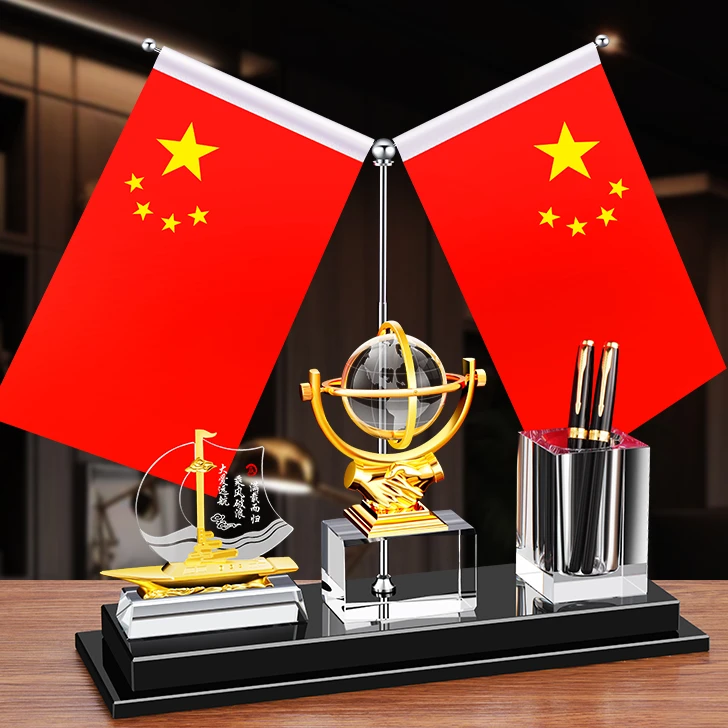 新中式办公高级桌面高档送礼新款创意办公室大气定制摆件礼品礼物