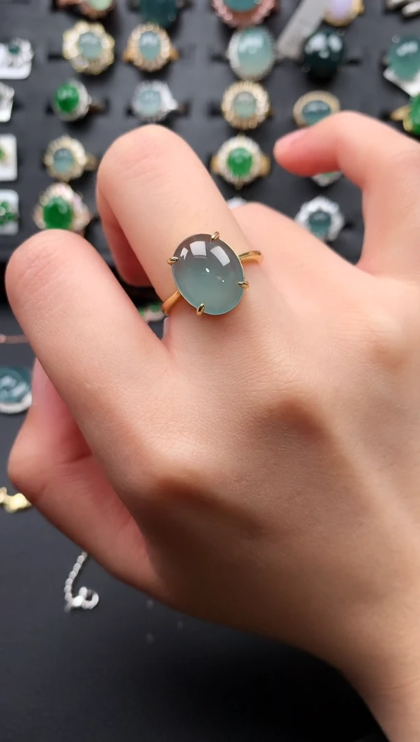 【闪购商品】翡翠戒指银S925镶嵌475467