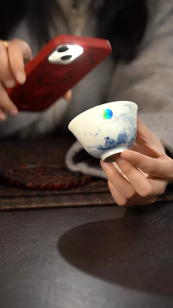 【闪购商品】杯610号HLX陶瓷山水撇口杯